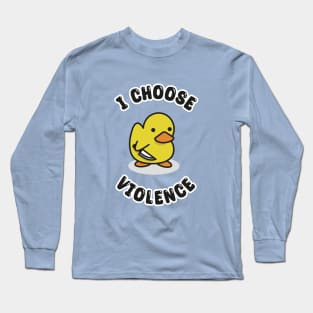 Cute Violence Duck Long Sleeve T-Shirt